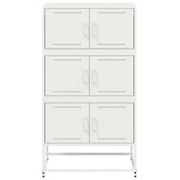 Credenza Bianca 68,5x38,5x123,5 in Acciaio 846493