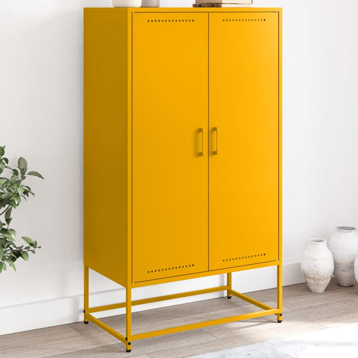 Credenza Giallo Senape 68,5x38,5x123,5 cm in Acciaio 846497