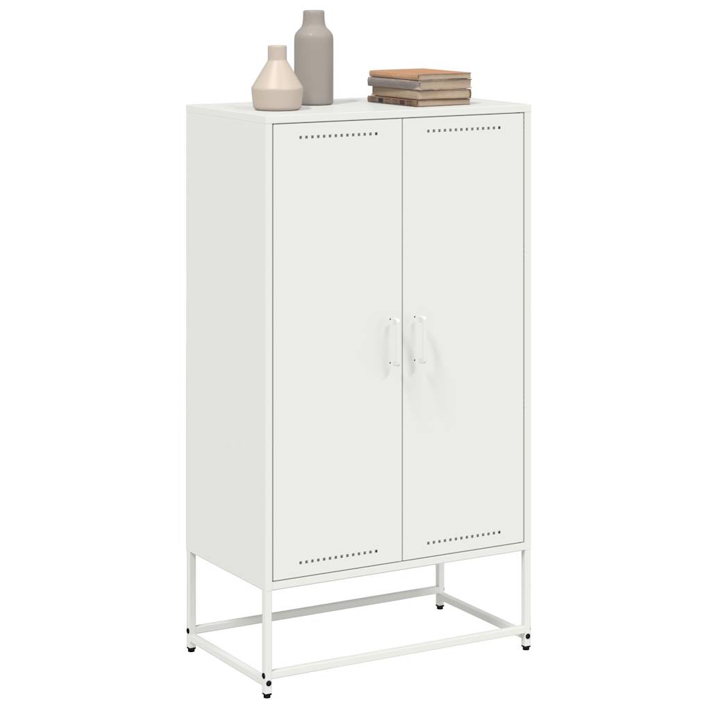 Credenza Bianca 68,5x38,5x123,5 cm in Acciaio 846499