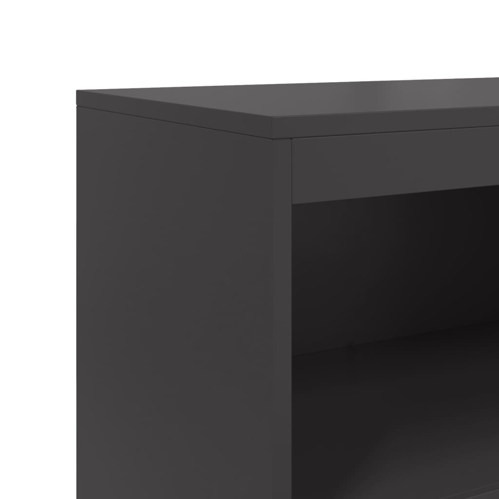 Credenza Nera 68,5x38,5x123,5 cm in Acciaio 846500