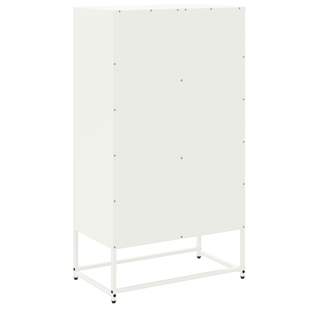 Credenza Bianca 68,5x38,5x123,5 cm in Acciaio 846505