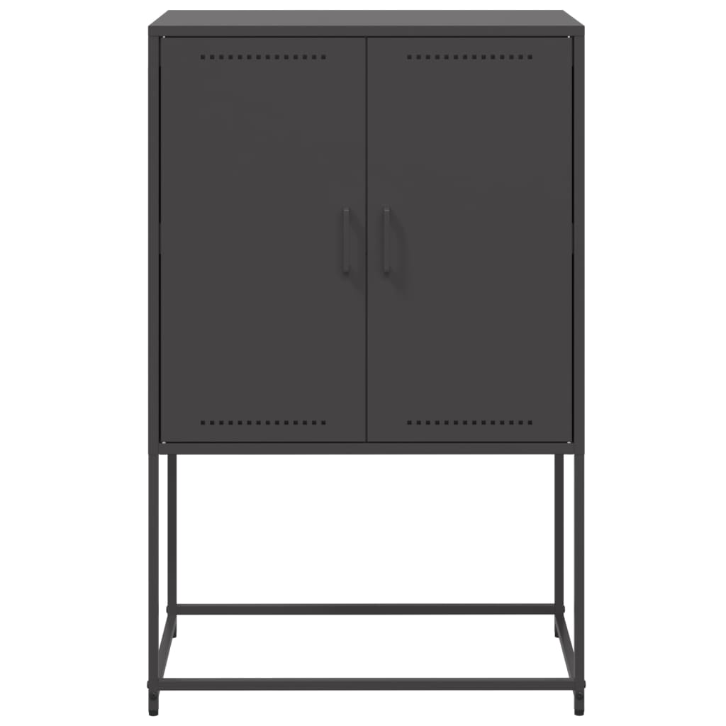 Credenza Nera 68,5x38,5x107 cm in Acciaio 846506