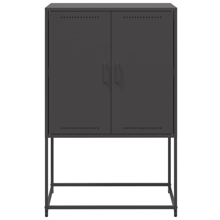 Credenza Nera 68,5x38,5x107 cm in Acciaio 846506