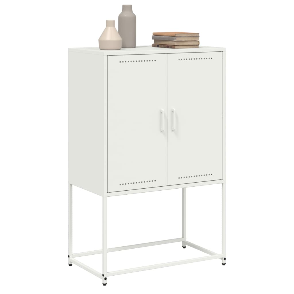 Credenza Bianca 68,5x38,5x107 cm in Acciaio 846511