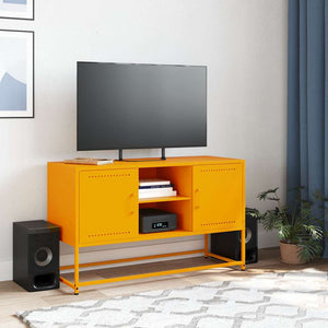 Mobile TV Giallo Senape 100,5x39x60,5 cm in Acciaio 846515