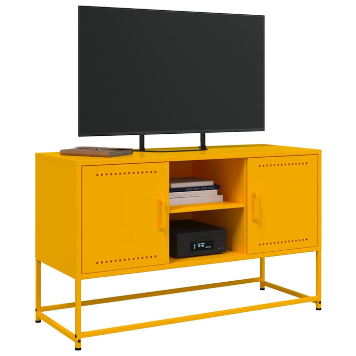 Mobile TV Giallo Senape 100,5x39x60,5 cm in Acciaio 846515