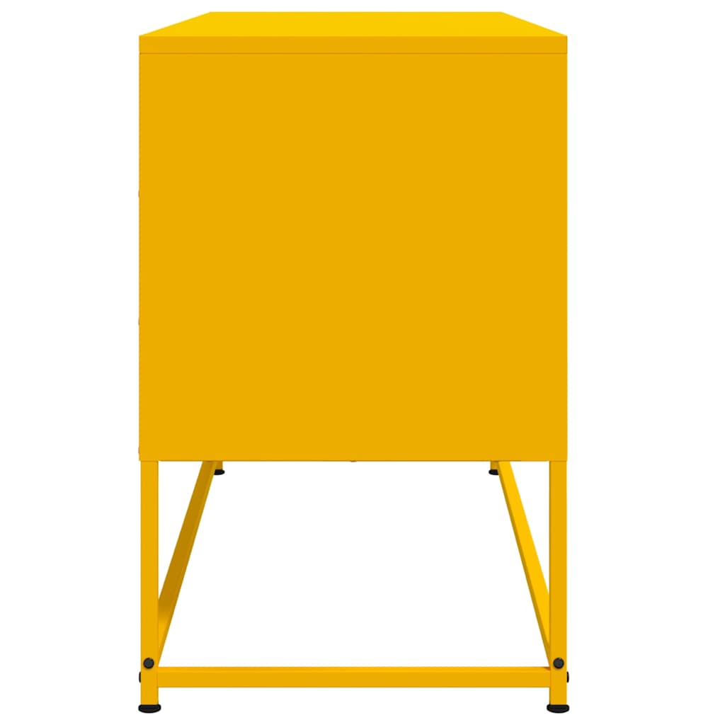 Mobile TV Giallo Senape 100,5x39x60,5 cm in Acciaio 846515