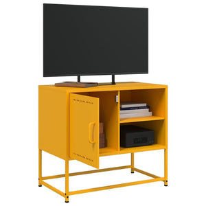 Mobile TV Giallo Senape 68x39x60,5 cm in Acciaio 846521