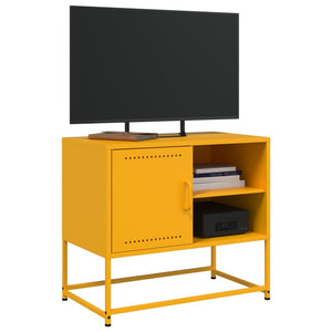 Mobile TV Giallo Senape 68x39x60,5 cm in Acciaio 846521