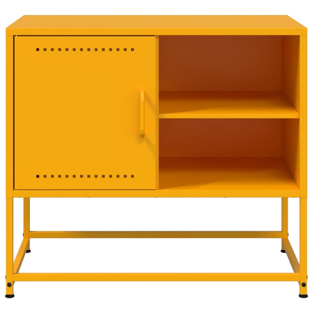 Mobile TV Giallo Senape 68x39x60,5 cm in Acciaio 846521