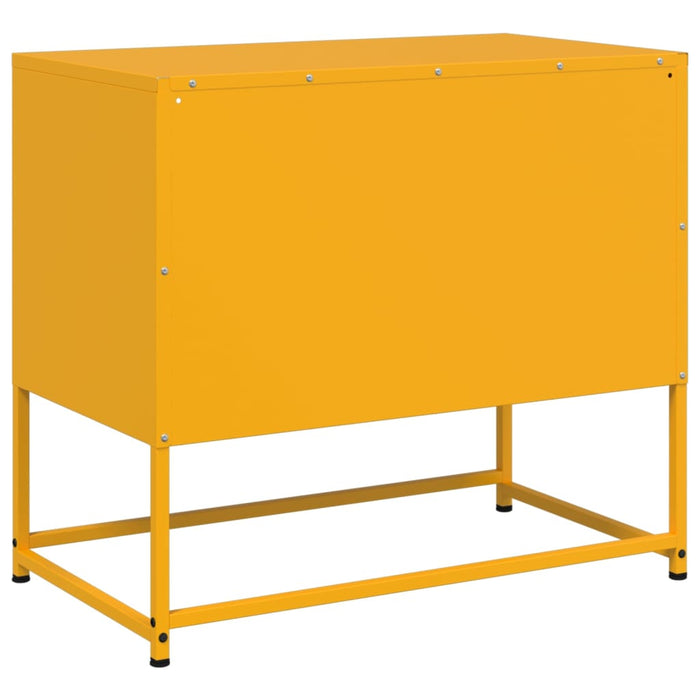 Mobile TV Giallo Senape 68x39x60,5 cm in Acciaio 846521