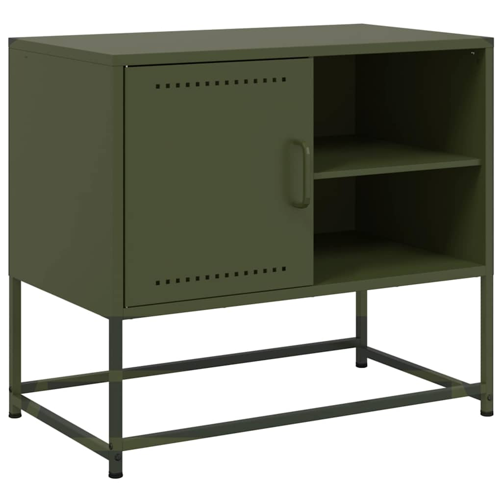 Mobile TV Verde Oliva 68x39x60,5 cm in Acciaio 846522