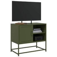 Mobile TV Verde Oliva 68x39x60,5 cm in Acciaio 846522