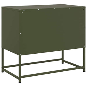 Mobile TV Verde Oliva 68x39x60,5 cm in Acciaio 846522