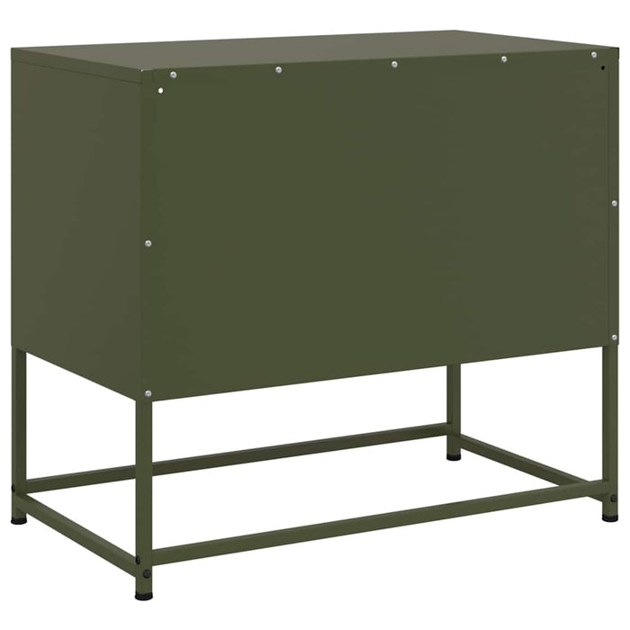 Mobile TV Verde Oliva 68x39x60,5 cm in Acciaio 846522