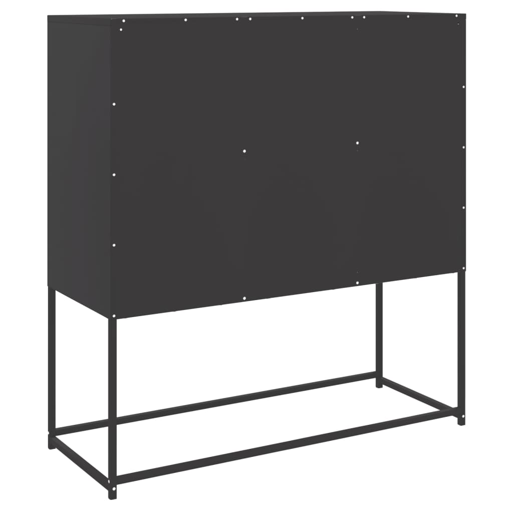 Credenza Nera 100,5x39x107 cm in Acciaio 846536