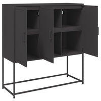 Credenza Nera 100,5x39x107 cm in Acciaio 846536