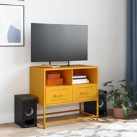 Mobile TV Giallo Senape 68x39x60,5 cm in Acciaio 846551