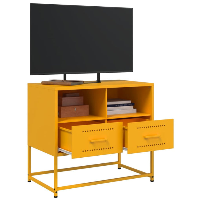 Mobile TV Giallo Senape 68x39x60,5 cm in Acciaio 846551