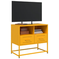 Mobile TV Giallo Senape 68x39x60,5 cm in Acciaio 846551