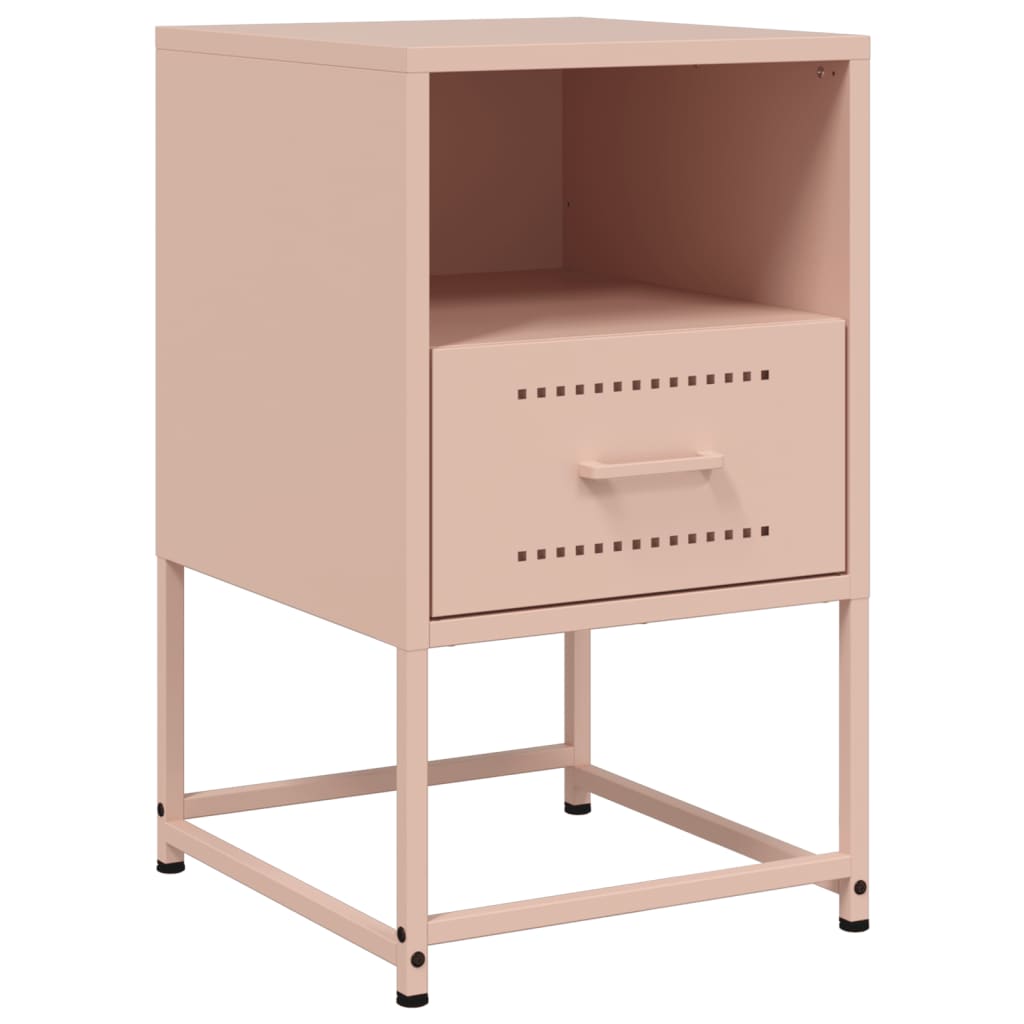 Comodini 2 pz Rosa 36x39x60,5 cm in Acciaio 846557