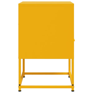 Comodini 2 pz Giallo Senape 36x39x60,5 cm in Acciaio 846561