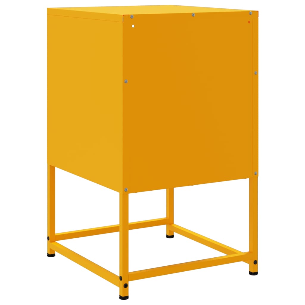 Comodini 2 pz Giallo Senape 36x39x60,5 cm in Acciaio 846561