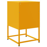 Comodini 2 pz Giallo Senape 36x39x60,5 cm in Acciaio 846561