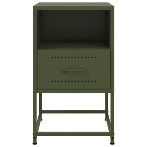 Comodini 2 pz Verde Oliva 36x39x60,5 cm in Acciaio 846563