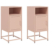 Comodini 2 pz Rosa 36x39x78 cm in Acciaio 846569