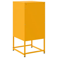 Comodini 2 pz Giallo Senape 36x39x78 cm in Acciaio 846585