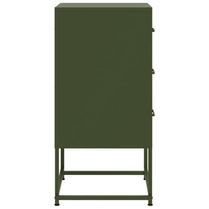 Comodino Verde Oliva 36x39x78 cm in Acciaio 846586