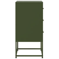 Comodini 2 pz Verde Oliva 36x39x78 cm in Acciaio 846587