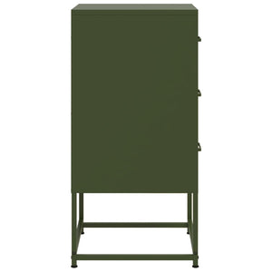 Comodini 2 pz Verde Oliva 36x39x78 cm in Acciaio 846587