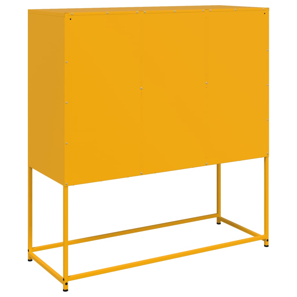 Credenza Giallo Senape 100,5x39x107 cm in Acciaio 846599