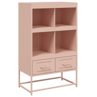 Credenza Rosa 68,5x39x111,5 cm Acciaio Laminato a Freddo 846603