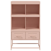 Credenza Rosa 68,5x39x111,5 cm Acciaio Laminato a Freddo 846603