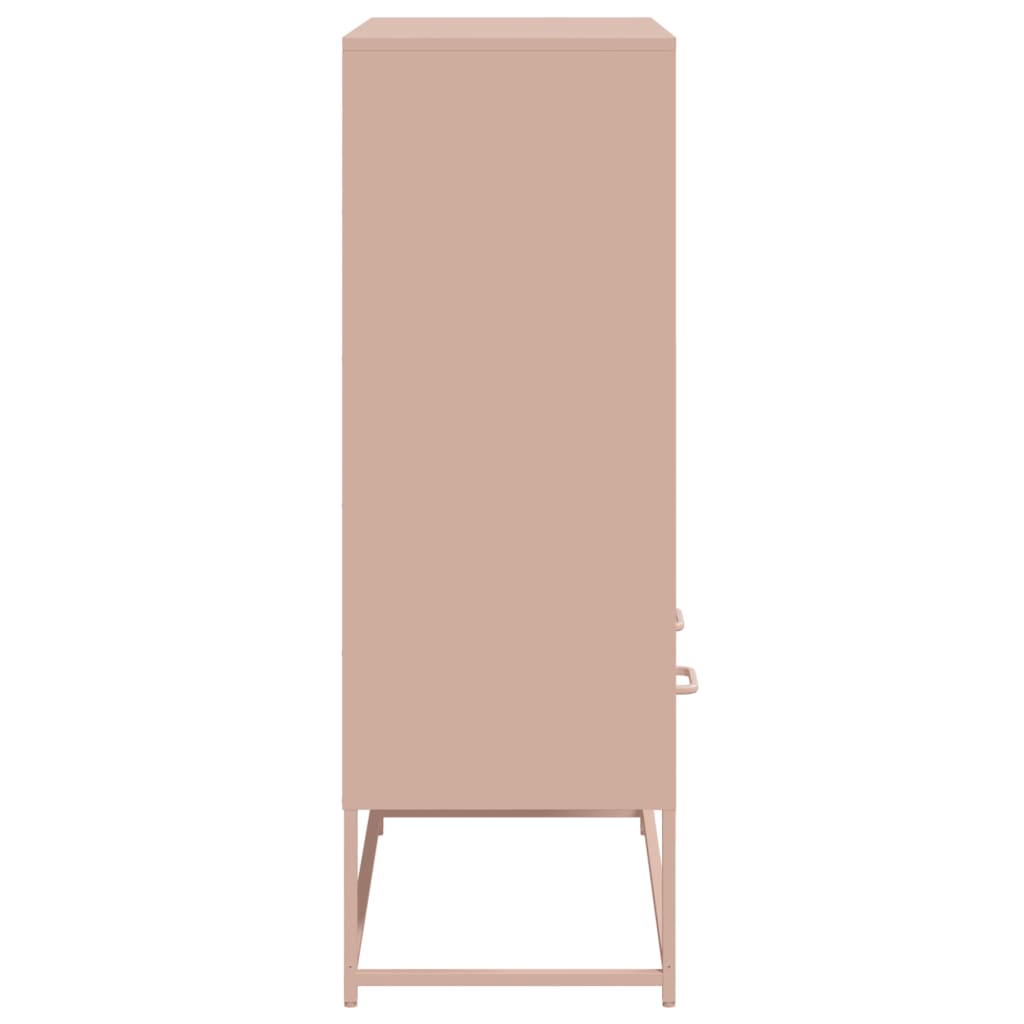 Credenza Rosa 68,5x39x111,5 cm Acciaio Laminato a Freddo 846603