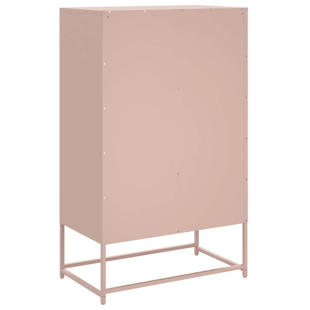 Credenza Rosa 68,5x39x111,5 cm Acciaio Laminato a Freddo 846603