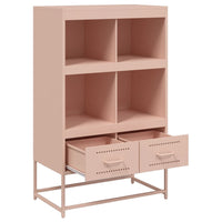 Credenza Rosa 68,5x39x111,5 cm Acciaio Laminato a Freddo 846603