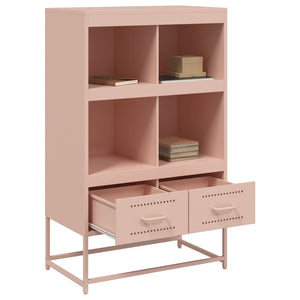 Credenza Rosa 68,5x39x111,5 cm Acciaio Laminato a Freddo 846603