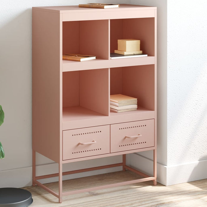 Credenza Rosa 68,5x39x111,5 cm Acciaio Laminato a Freddo 846603