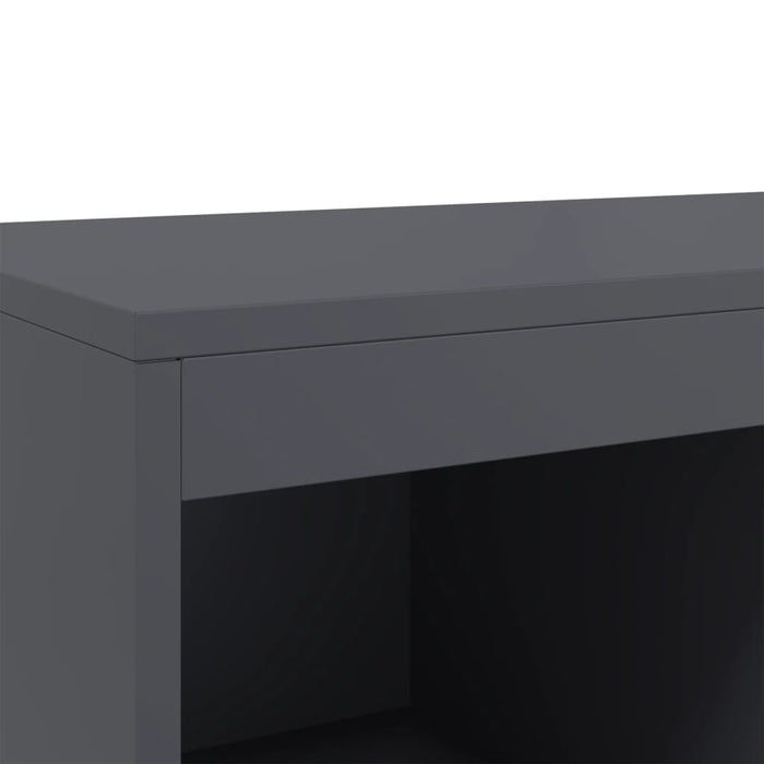 Credenza Antracite 68,5x39x111,5 cm Acciaio Laminato a Freddo 846604