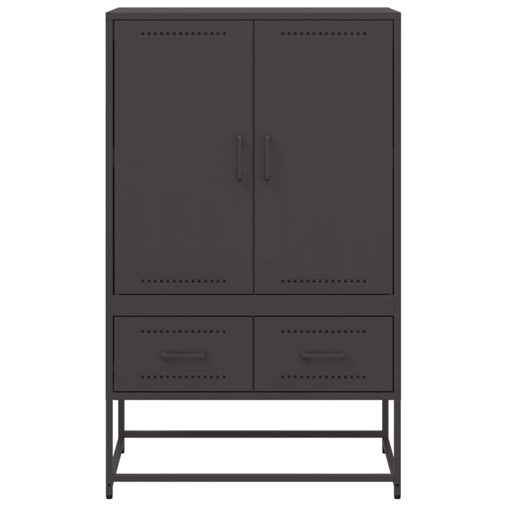 Credenza Nera 68x39x111,5 cm in Acciaio 846608