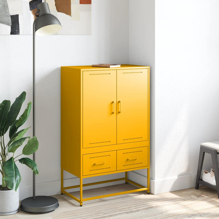 Credenza Giallo Senape 68x39x111,5 cm in Acciaio 846611