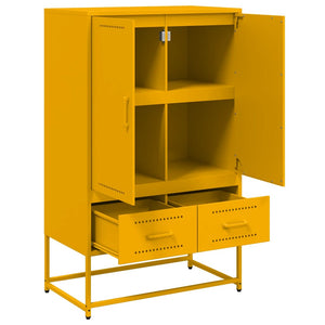 Credenza Giallo Senape 68x39x111,5 cm in Acciaio 846611