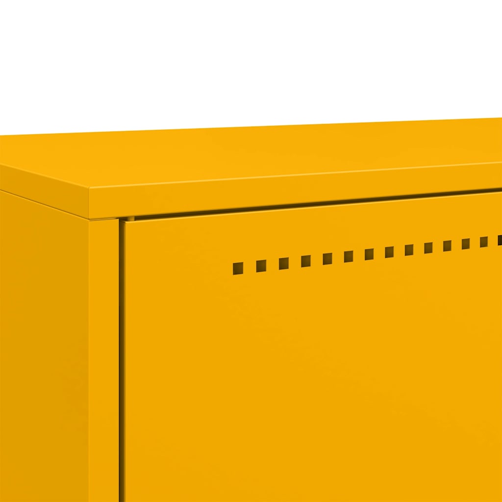 Credenza Giallo Senape 68x39x111,5 cm in Acciaio 846611