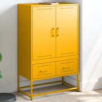 Credenza Giallo Senape 68x39x111,5 cm in Acciaio 846611