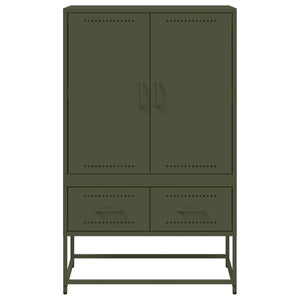 Credenza Verde Oliva 68x39x111,5 cm Acciaio Laminato a Freddo 846612