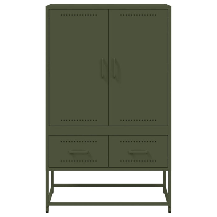 Credenza Verde Oliva 68x39x111,5 cm Acciaio Laminato a Freddo 846612